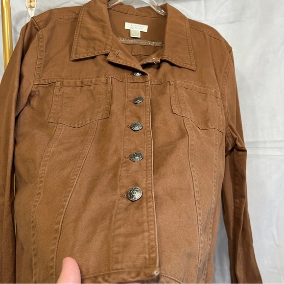 Christopher & Banks Brown Denim Jacket - Picture 3 of 4